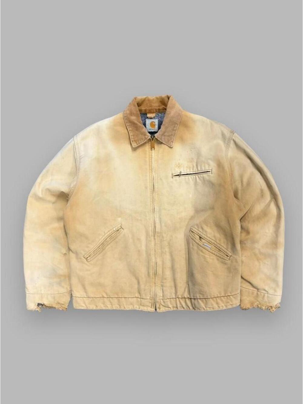 Vintage 80s Faded / Distressed Blanket Lined Detroit Jacket